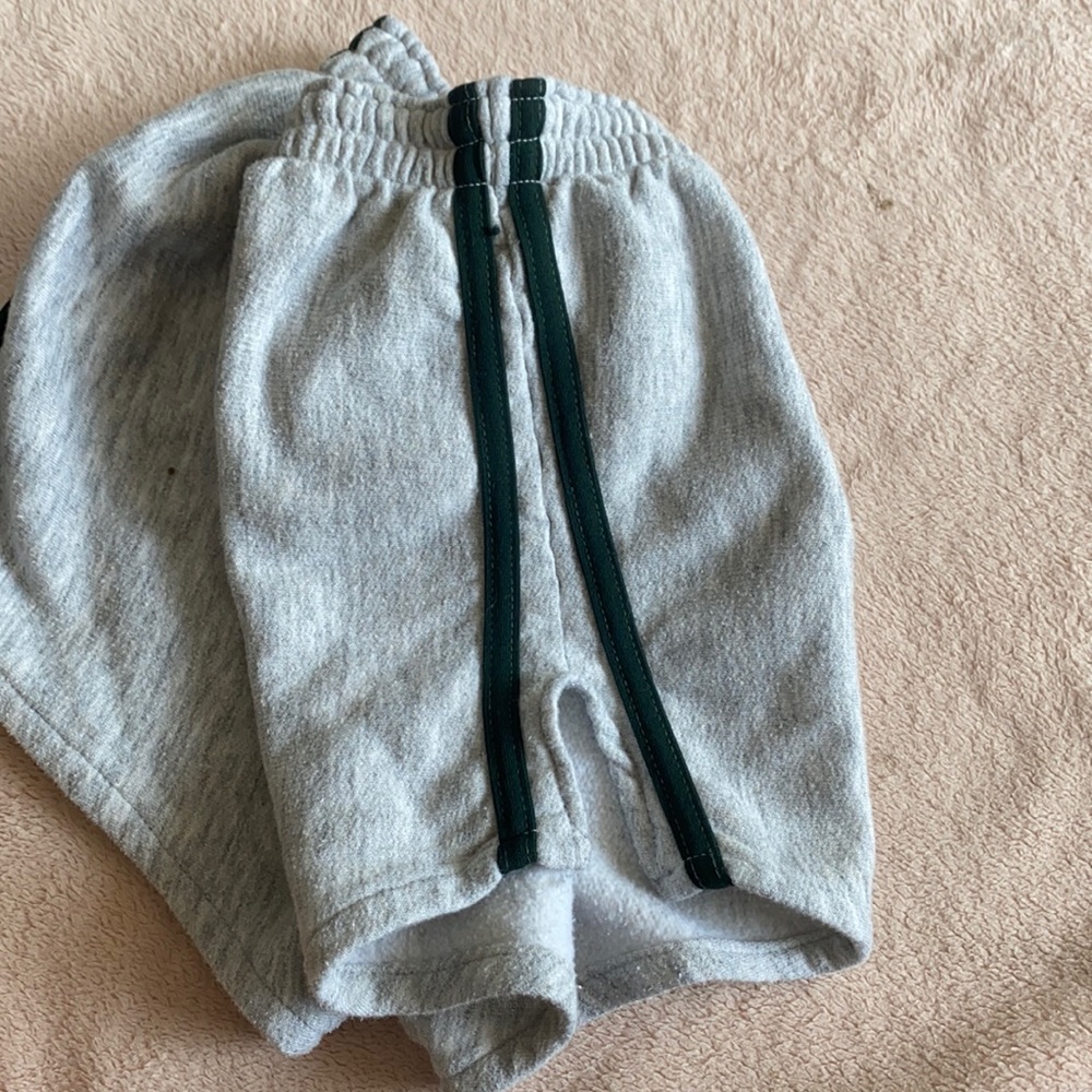 Grey and Green Booty Gym Shorts - Picture 3 of 3